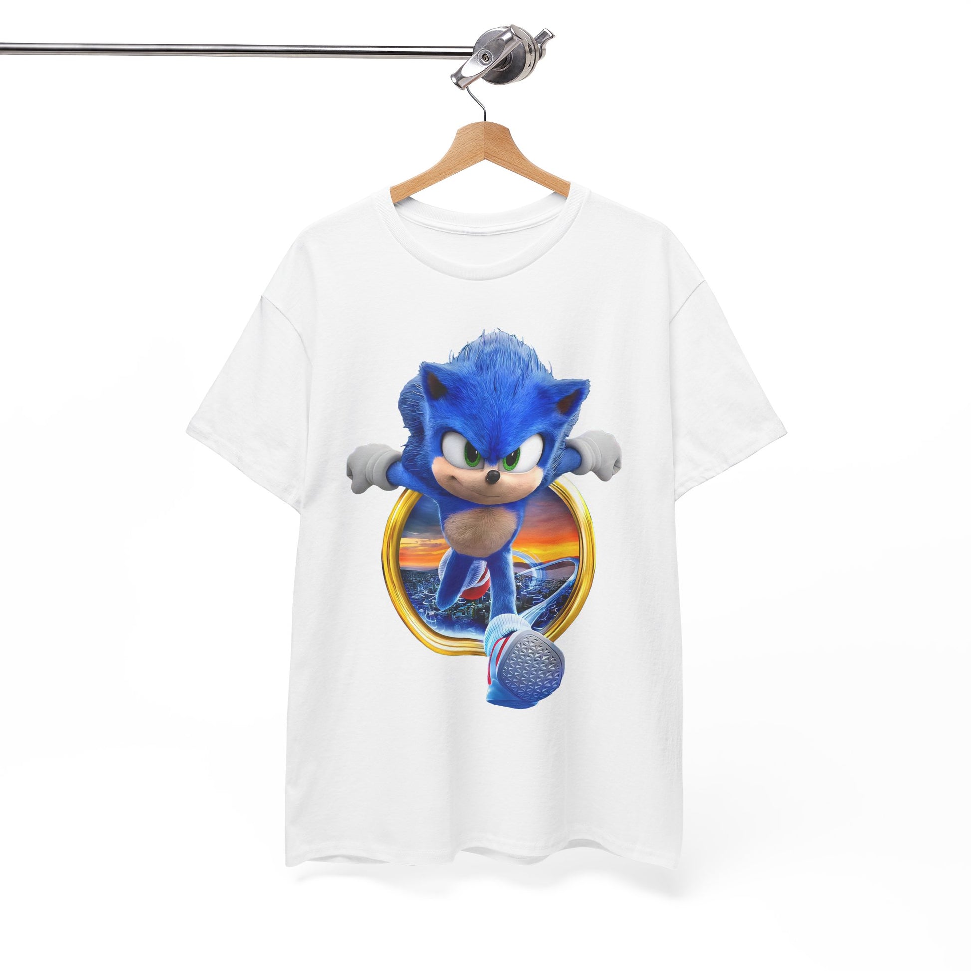 Sonic Adventure Unisex Cotton Tee, Retro Gaming Shirt, Casual T-Shirt, Gift for Gamers, Video Game Merchandise