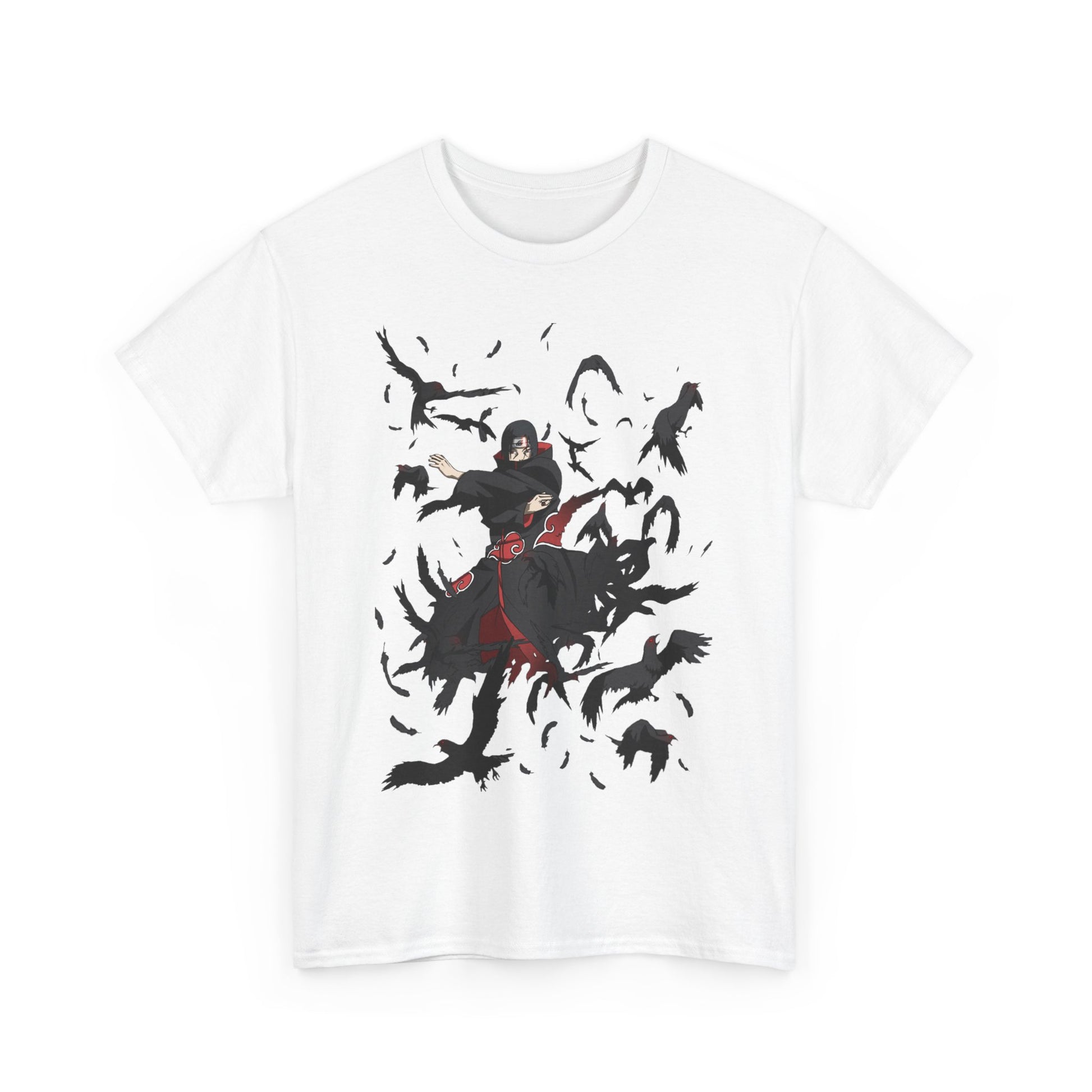 Mystical Raven Unisex Heavy Cotton Tee, Graphic Tee, Bird Lover Gift, Casual Wear, Halloween or Gothic Style Shirt, Unique Art Apparel