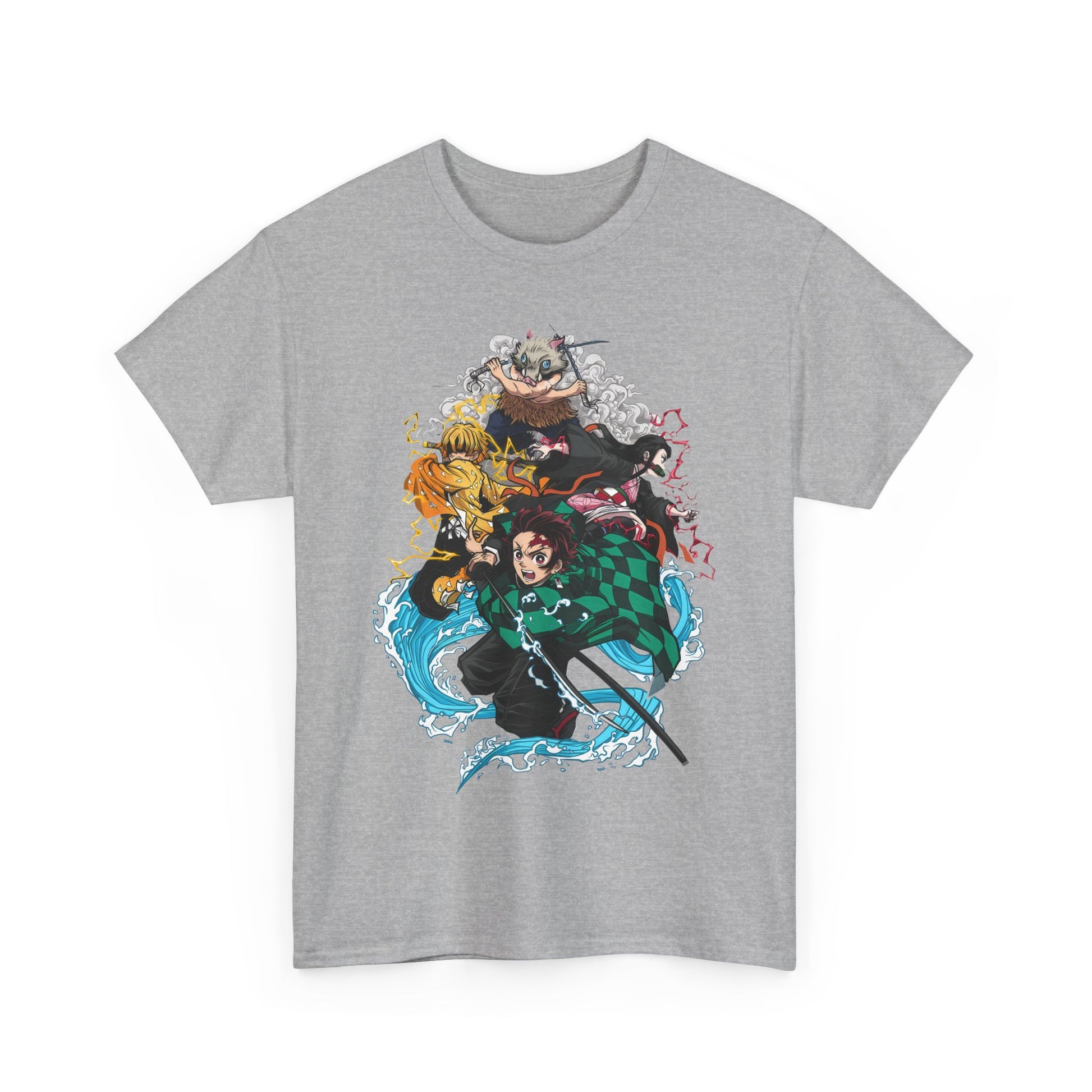 Demon Slayer Unisex Heavy Cotton Tee, Graphic Tee for Fans, Anime Merch, Unisex Shirt, Cosplay Outfit, Casual Wear