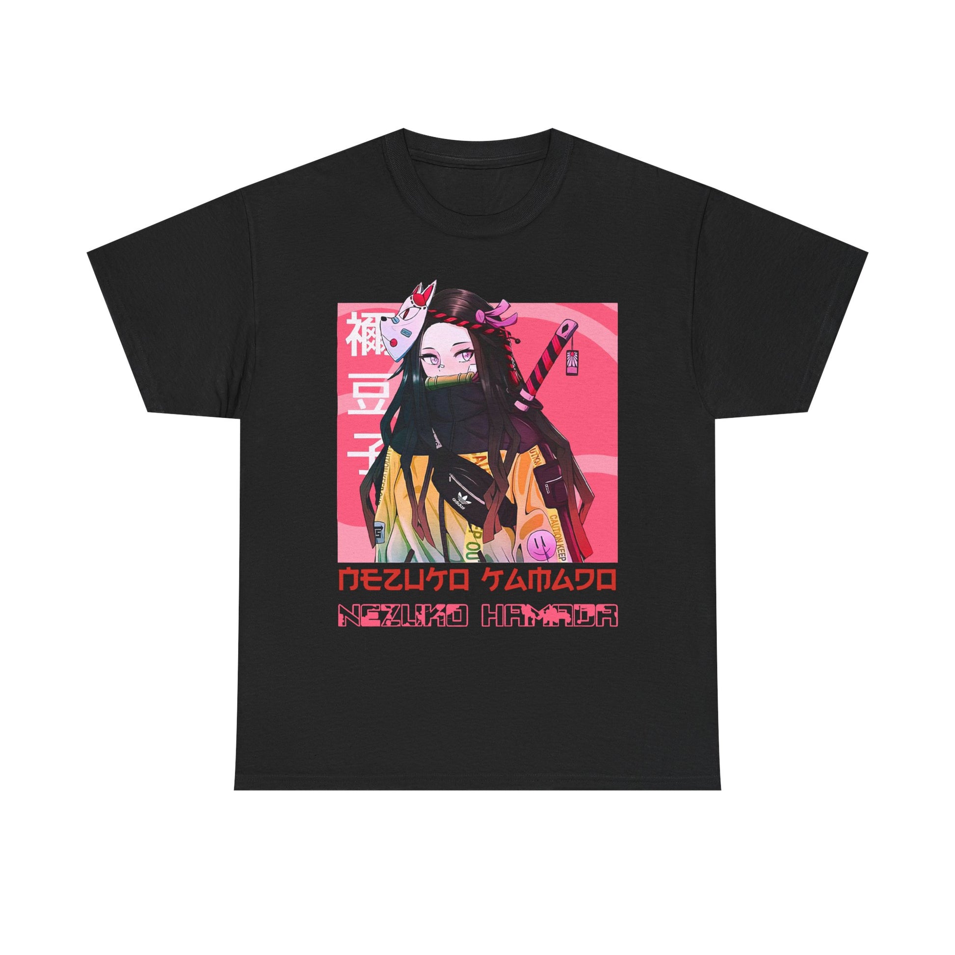 Nezuko Anime Art Unisex Heavy Cotton Tee, Manga-inspired T-shirt, Gift for Anime Lovers, Cosplay Apparel, Streetwear Top, Casual Wear
