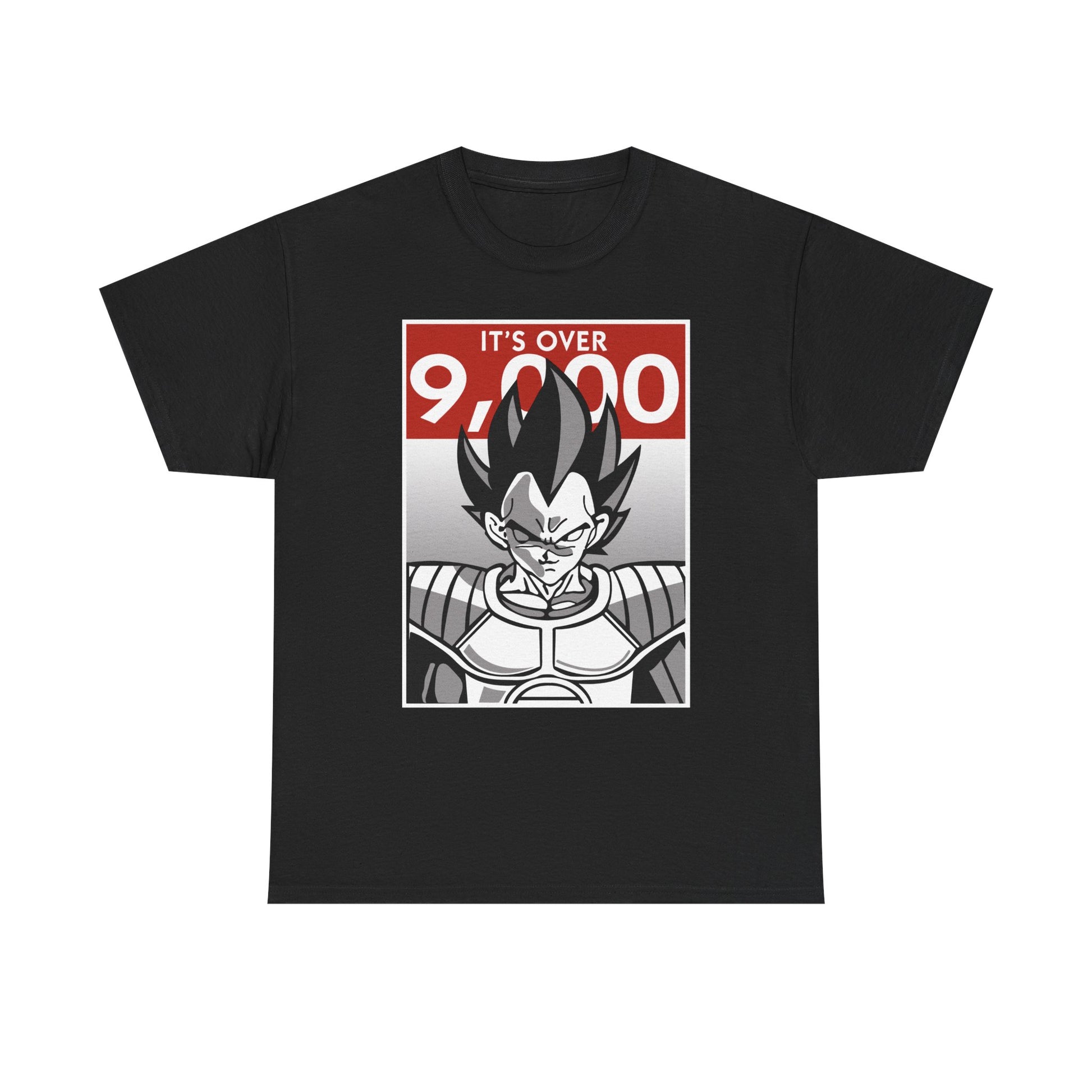 Dragon Ball Z Over 9000 Unisex Heavy Cotton Tee, Anime T-Shirt, Geek Gift, Casual Wear, Birthday Present, Nostalgia Apparel