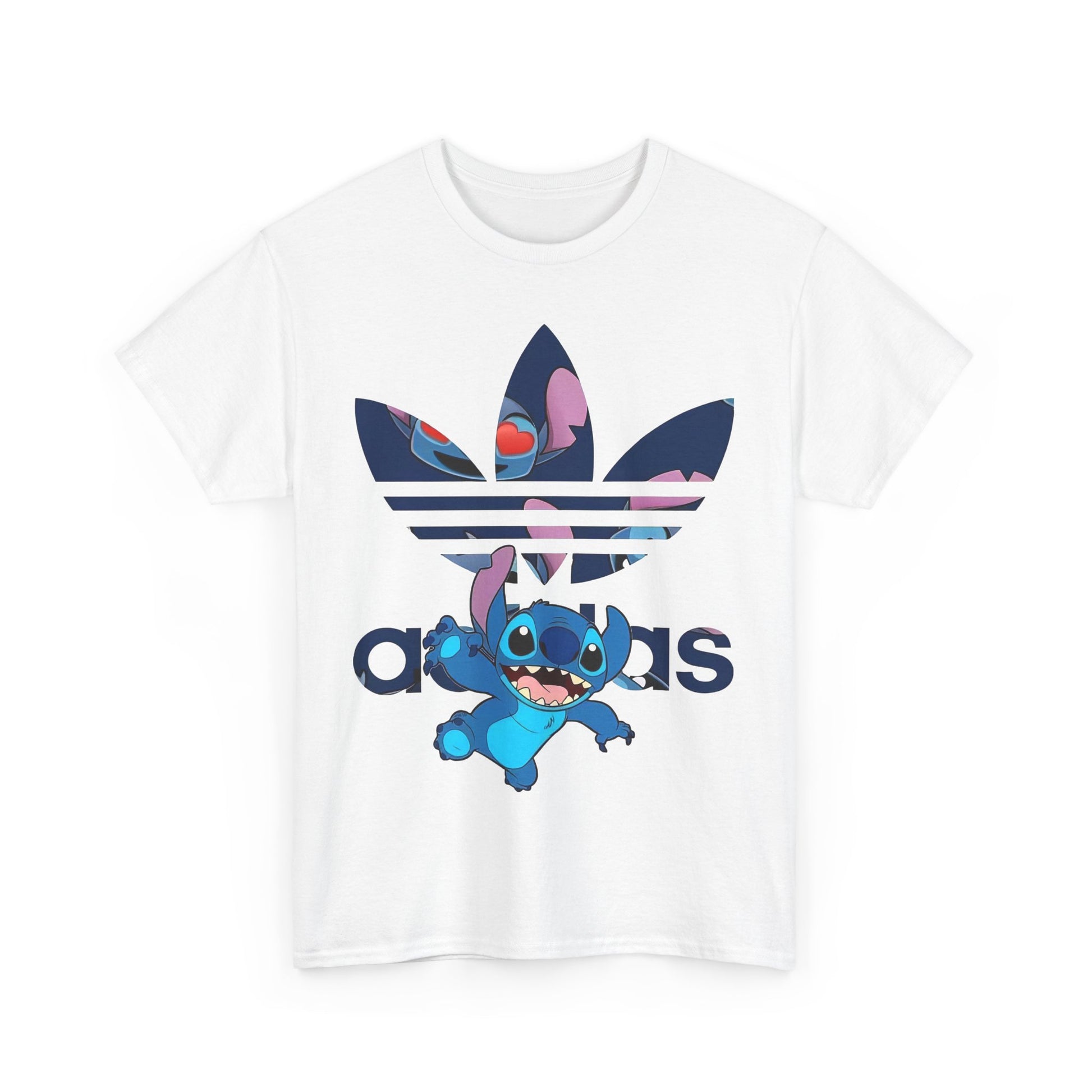 Stitch Unisex Heavy Cotton Tee, Cute Graphic Tees, Streetwear Style, Gift for Fans, Summer Casual Wear