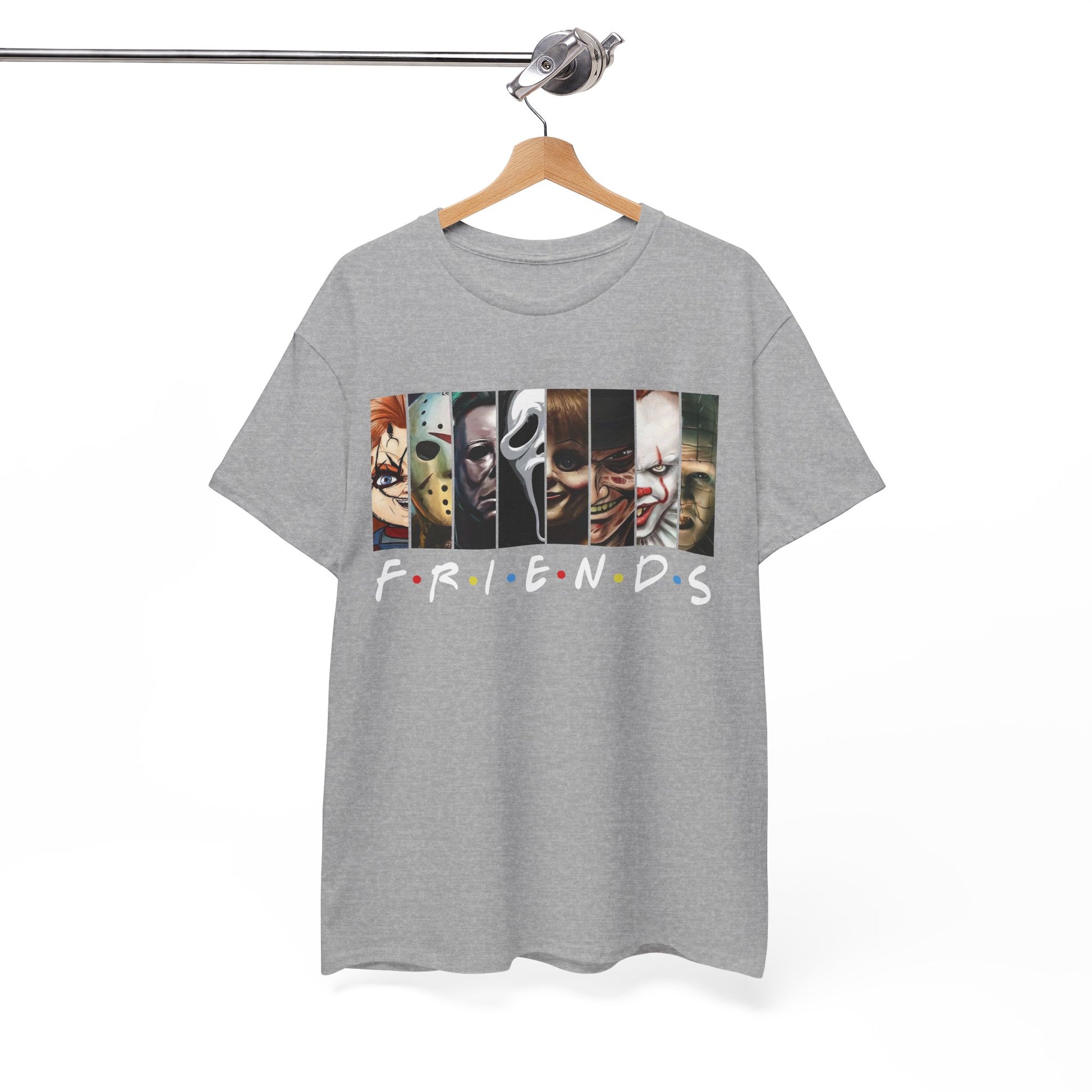 Horror Movie Friends Tee, Unisex Graphic T-Shirt, Halloween Shirt, Movie Lover Gift, Casual Wear, Unique Design