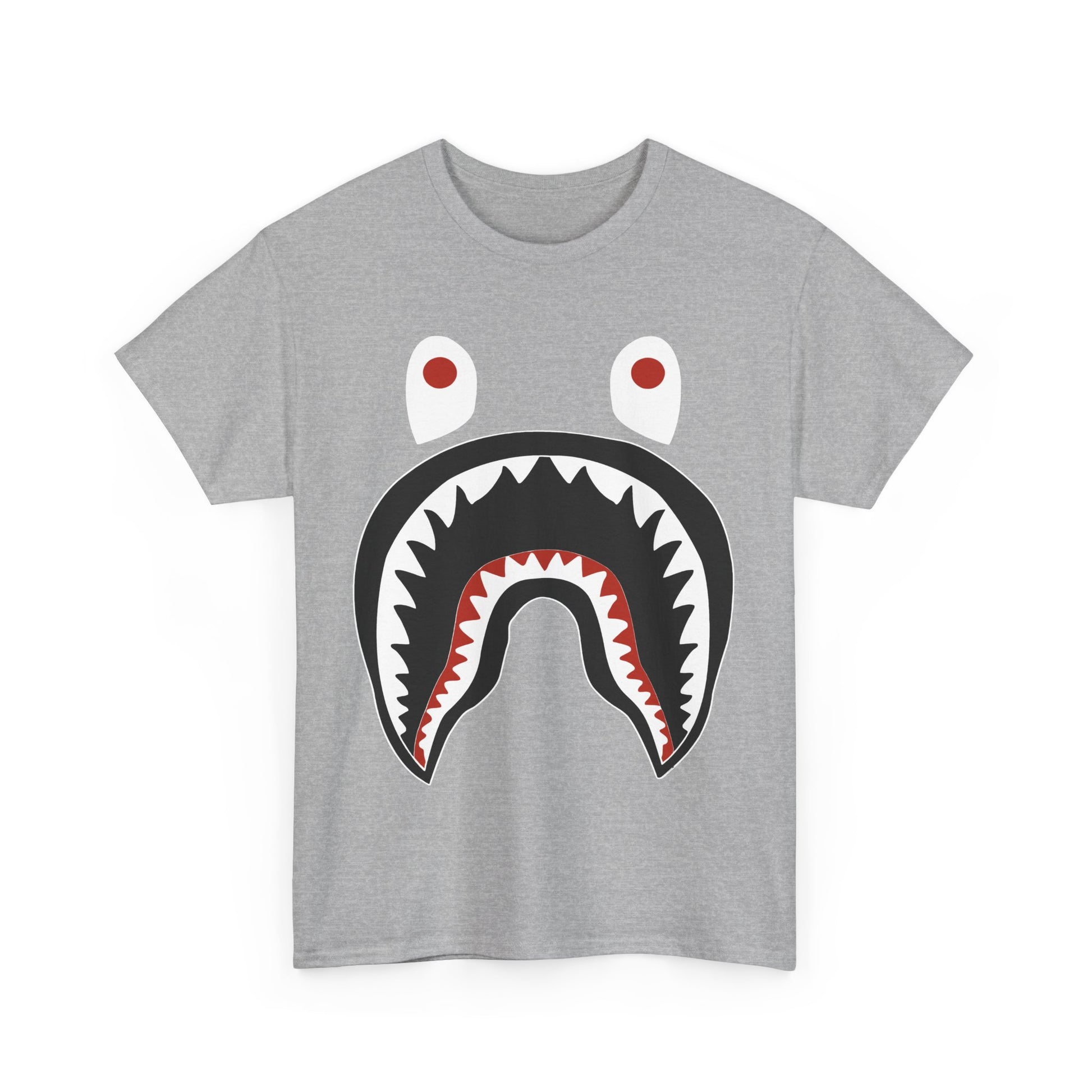 Stylish Graphic Tee - Shark Design Unisex Heavy Cotton Tee, Casual Fashion Shirt, Gift for Friends, Streetwear, Summer Outfit