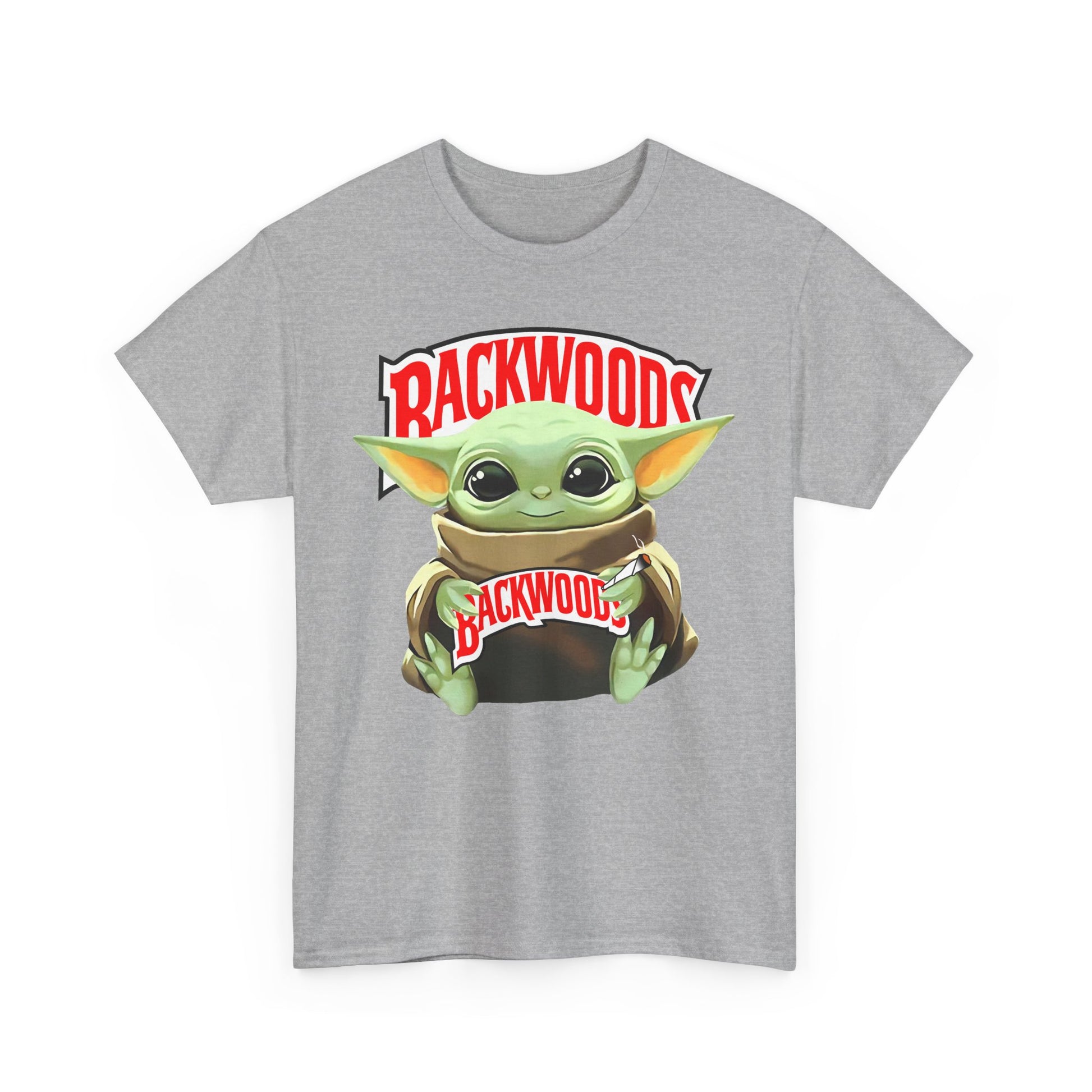 Cute Cartoon Graphic Tee, Baby Yoda Shirt, Unisex Heavy Cotton Tee, Casual Wear, Gift for Star Wars Fans, Fun Apparel, Everyday Style