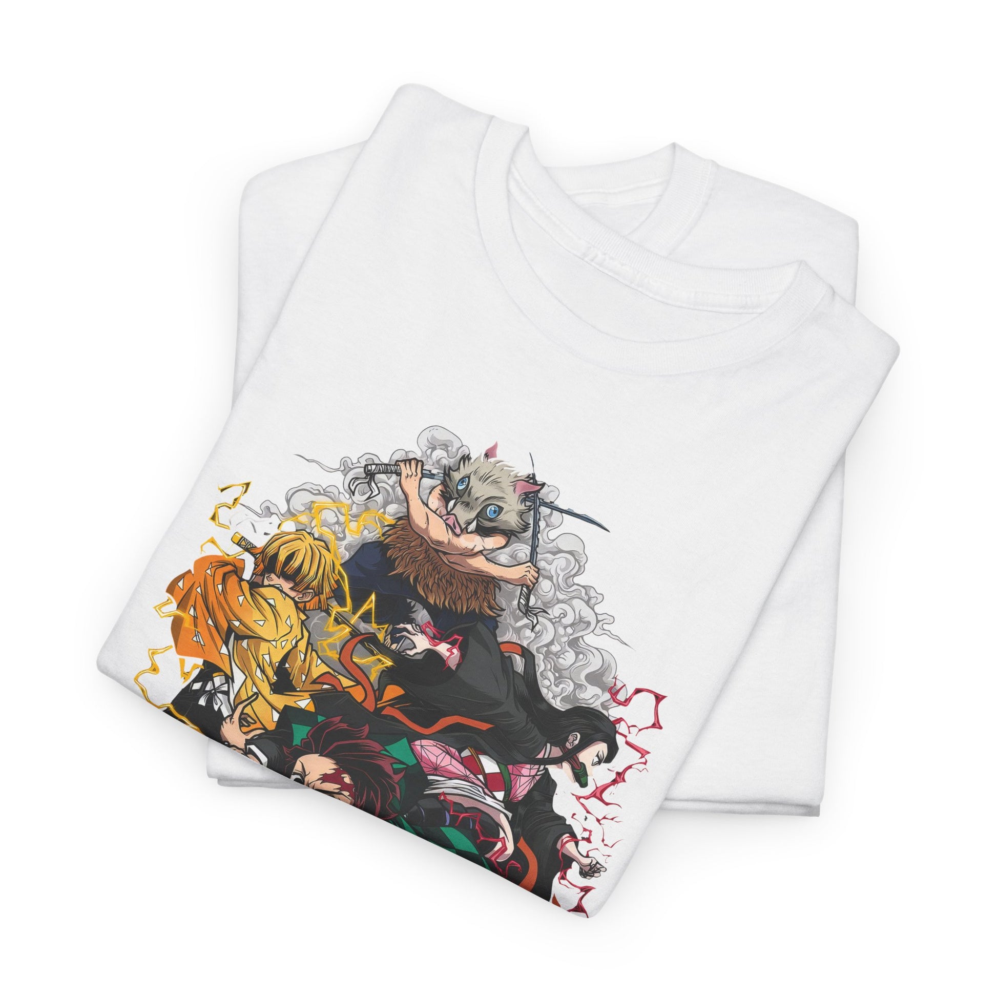 Demon Slayer Unisex Heavy Cotton Tee, Graphic Tee for Fans, Anime Merch, Unisex Shirt, Cosplay Outfit, Casual Wear