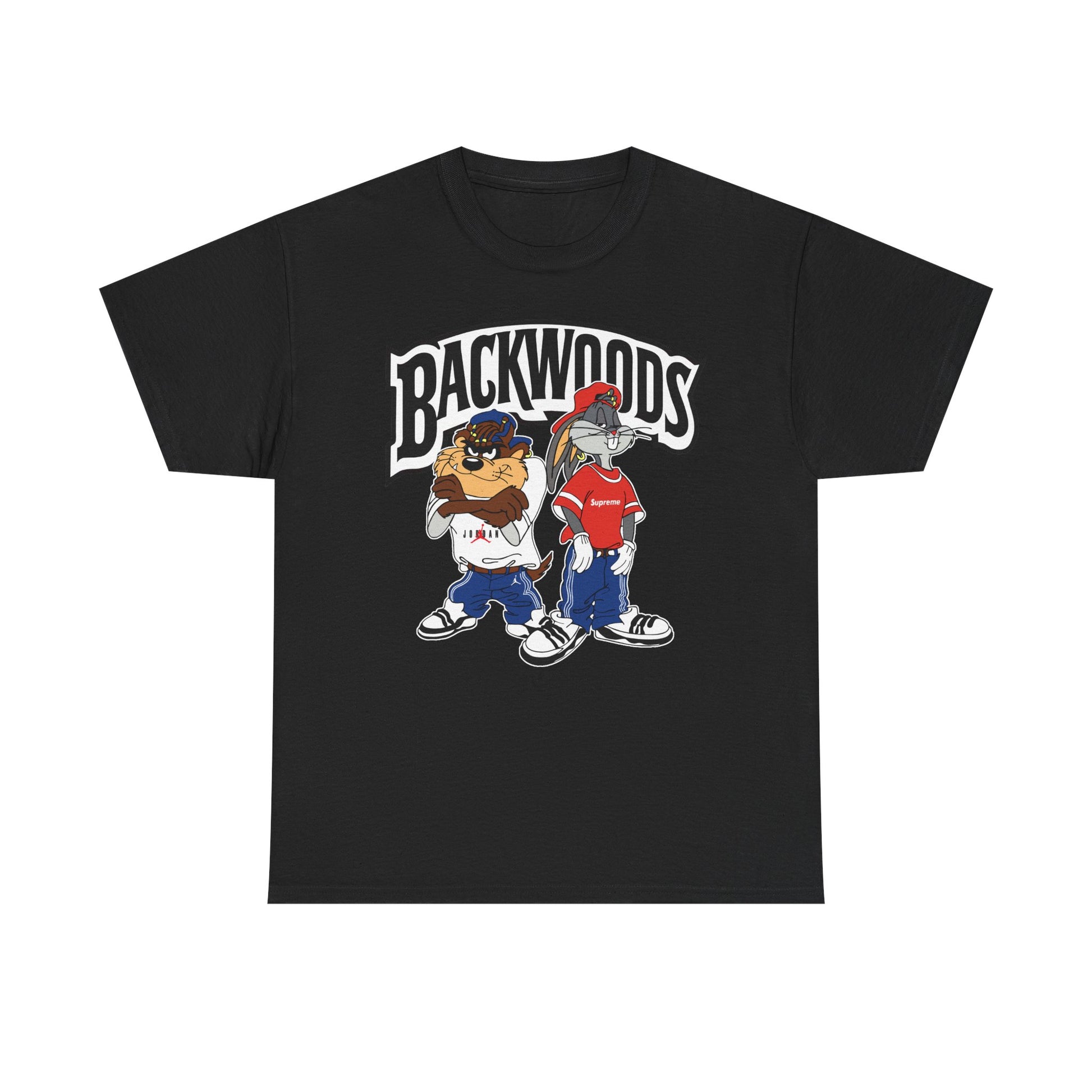 Cool Cartoon Graphic Tee, Unisex Heavy Cotton Tee, Streetwear Style, Casual Outfit, Gift for Friends, Summer Fashion, Backwoods Design