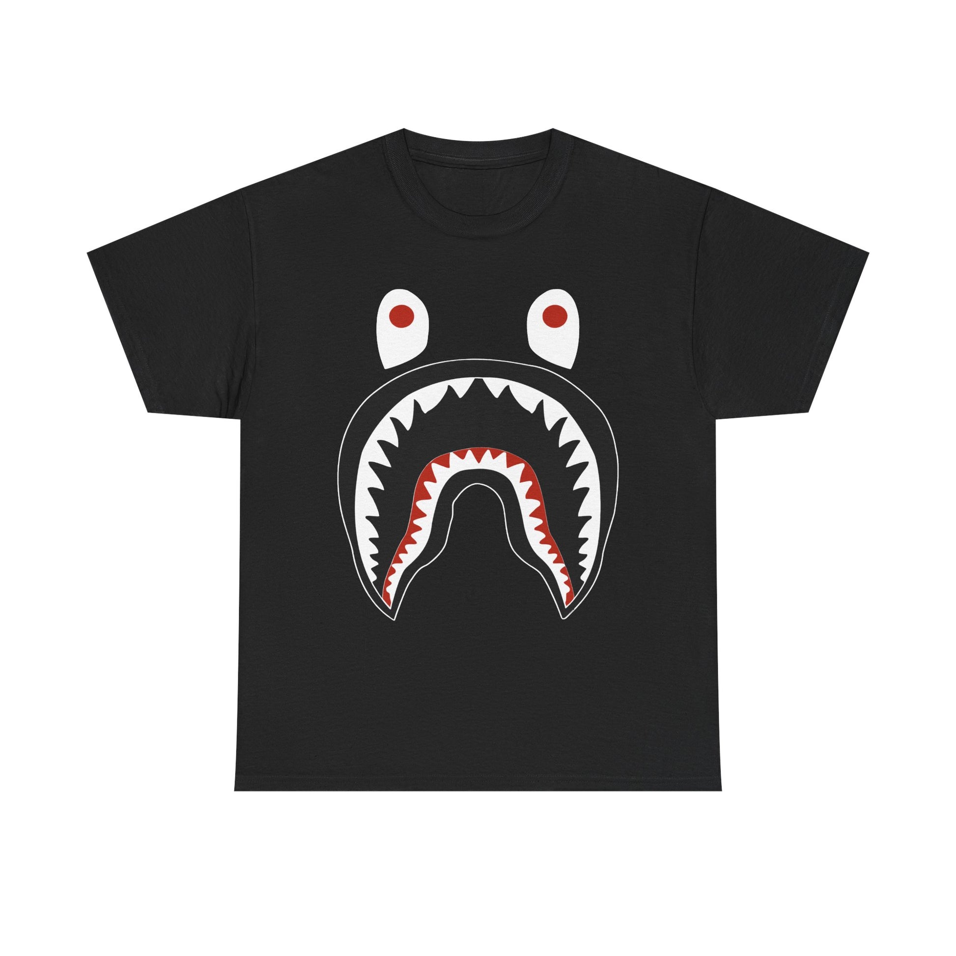 Stylish Graphic Tee - Shark Design Unisex Heavy Cotton Tee, Casual Fashion Shirt, Gift for Friends, Streetwear, Summer Outfit