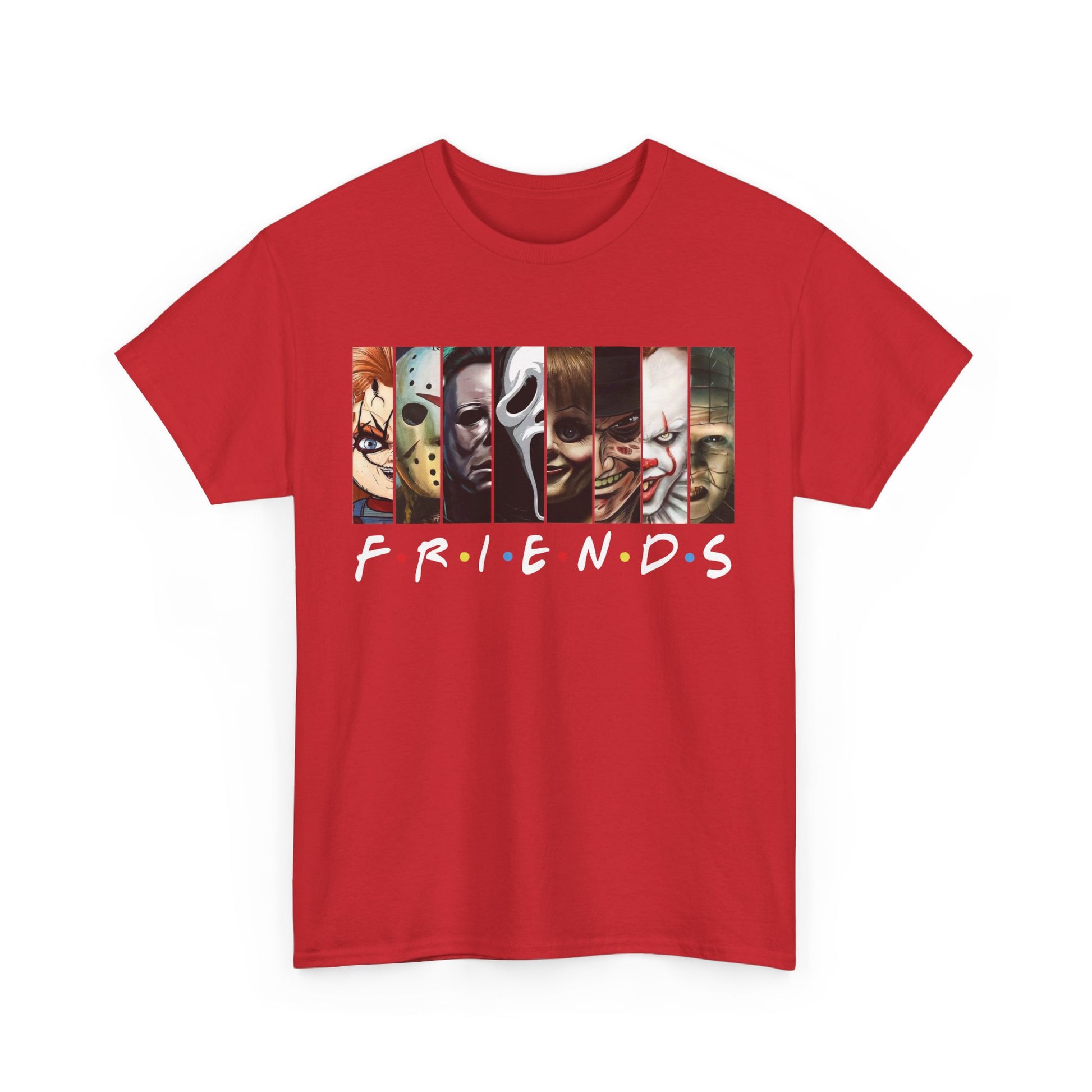 Horror Movie Friends Tee, Unisex Graphic T-Shirt, Halloween Shirt, Movie Lover Gift, Casual Wear, Unique Design