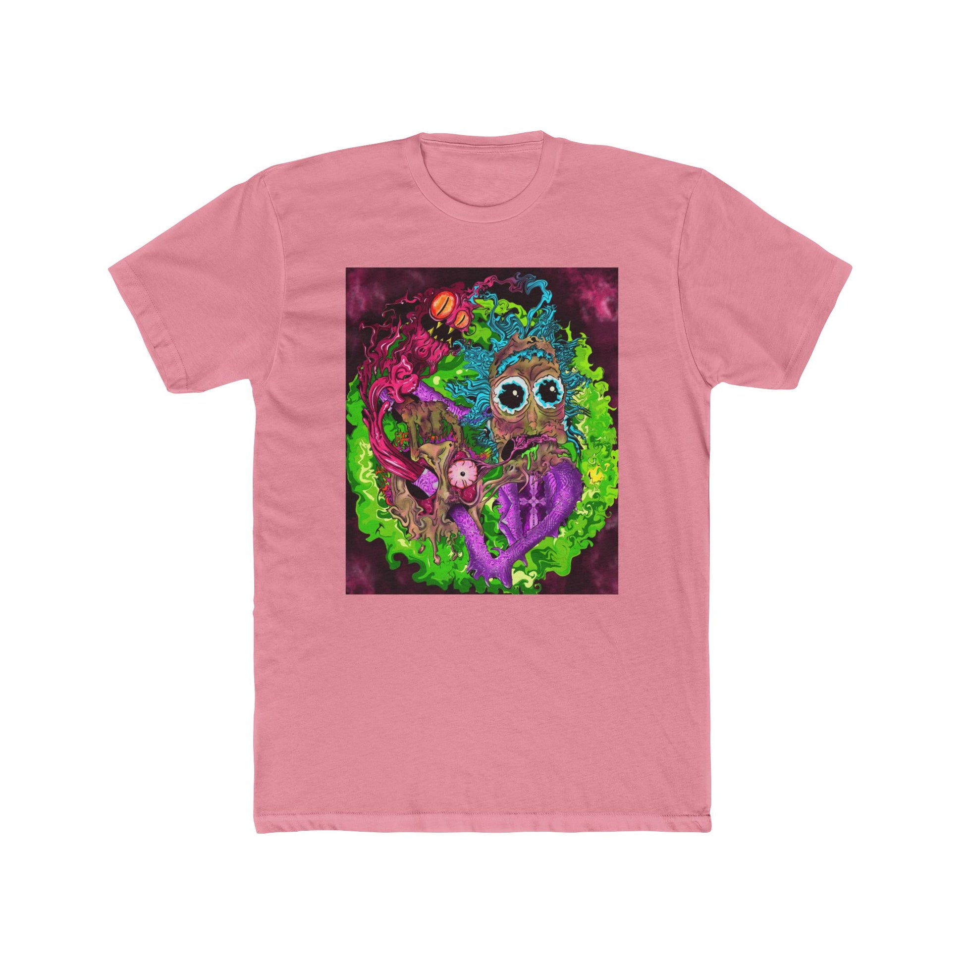 Rick and Morty Colorful Cartoon-Themed Unisex Cotton Crew Tee - Perfect for Casual Wear, Gifts, Festivals, Art Lovers, Everyday Comfort!