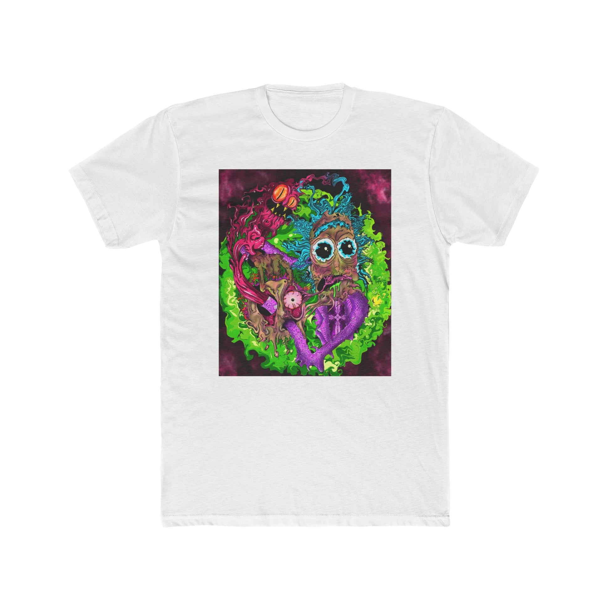 Rick and Morty Colorful Cartoon-Themed Unisex Cotton Crew Tee - Perfect for Casual Wear, Gifts, Festivals, Art Lovers, Everyday Comfort!