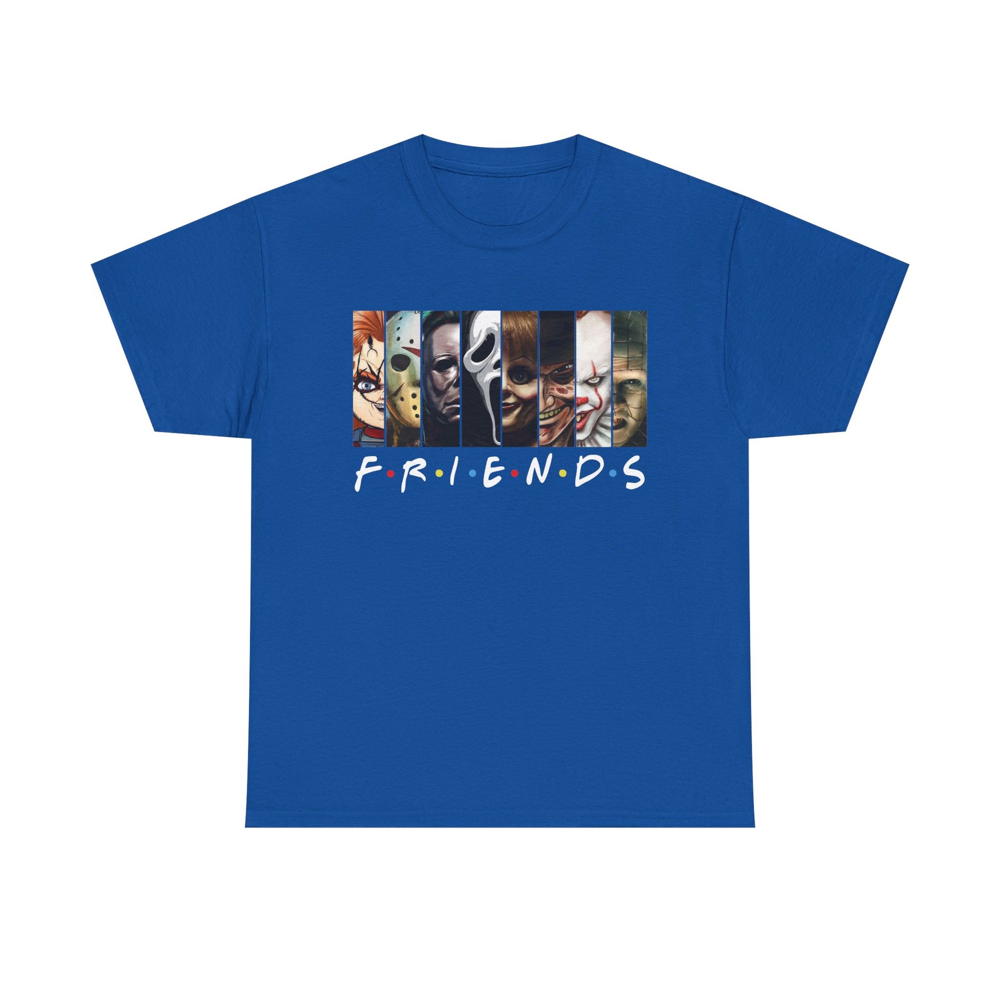 Horror Movie Friends Tee, Unisex Graphic T-Shirt, Halloween Shirt, Movie Lover Gift, Casual Wear, Unique Design