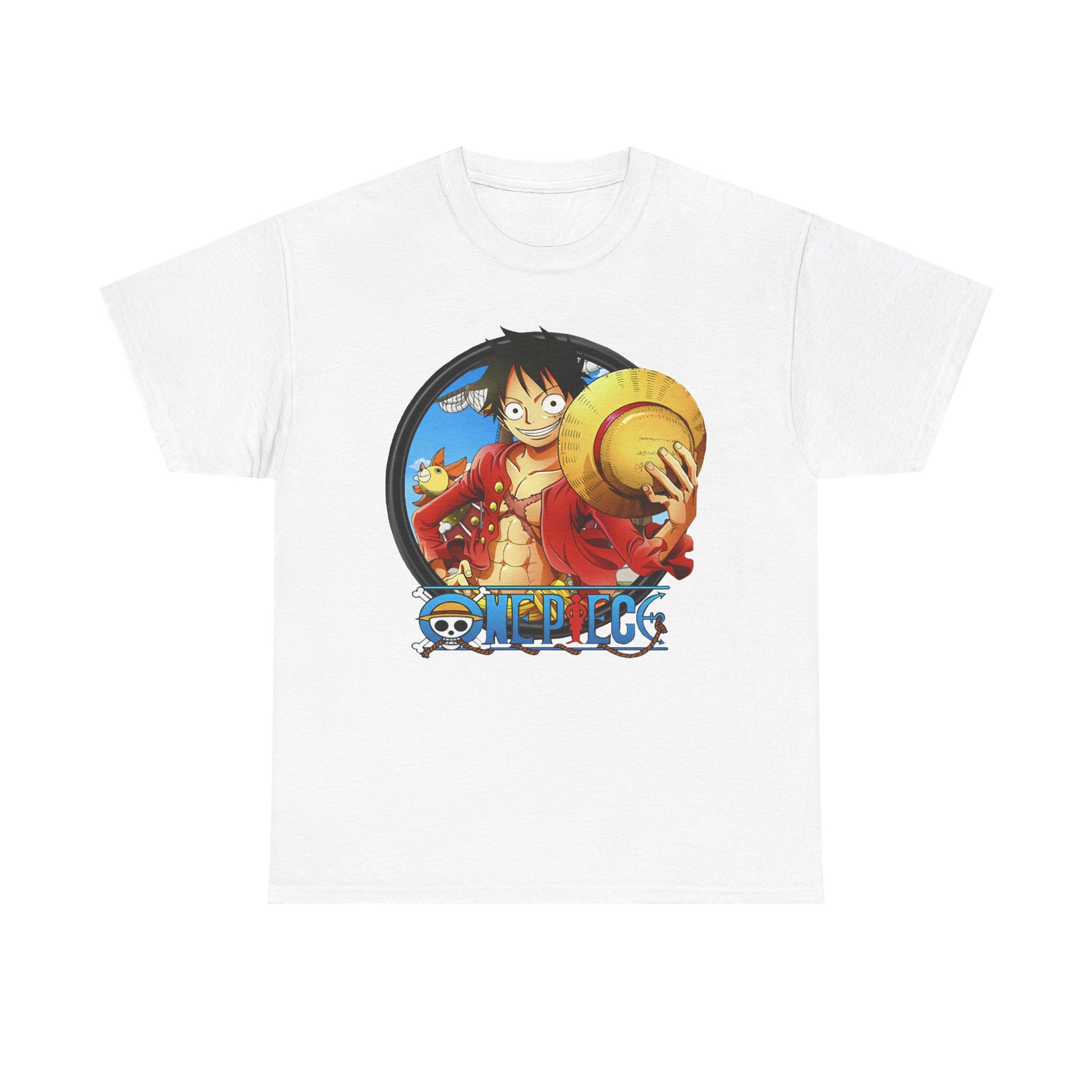 One Piece Unisex Heavy Cotton Tee, Anime Shirt, Gift for Fans, Casual Wear, Summer T-Shirt, Streetwear