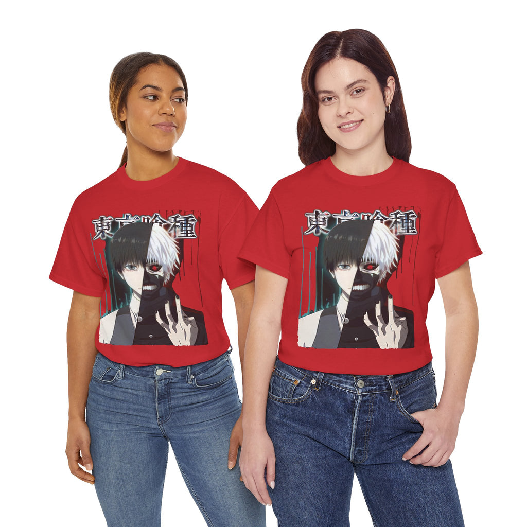 Unisex Anime Graphic Tee, Tokyo Ghoul Inspired Shirt, Manga Fan Gift, Casual Wear, Streetwear Style, Cosplay Apparel