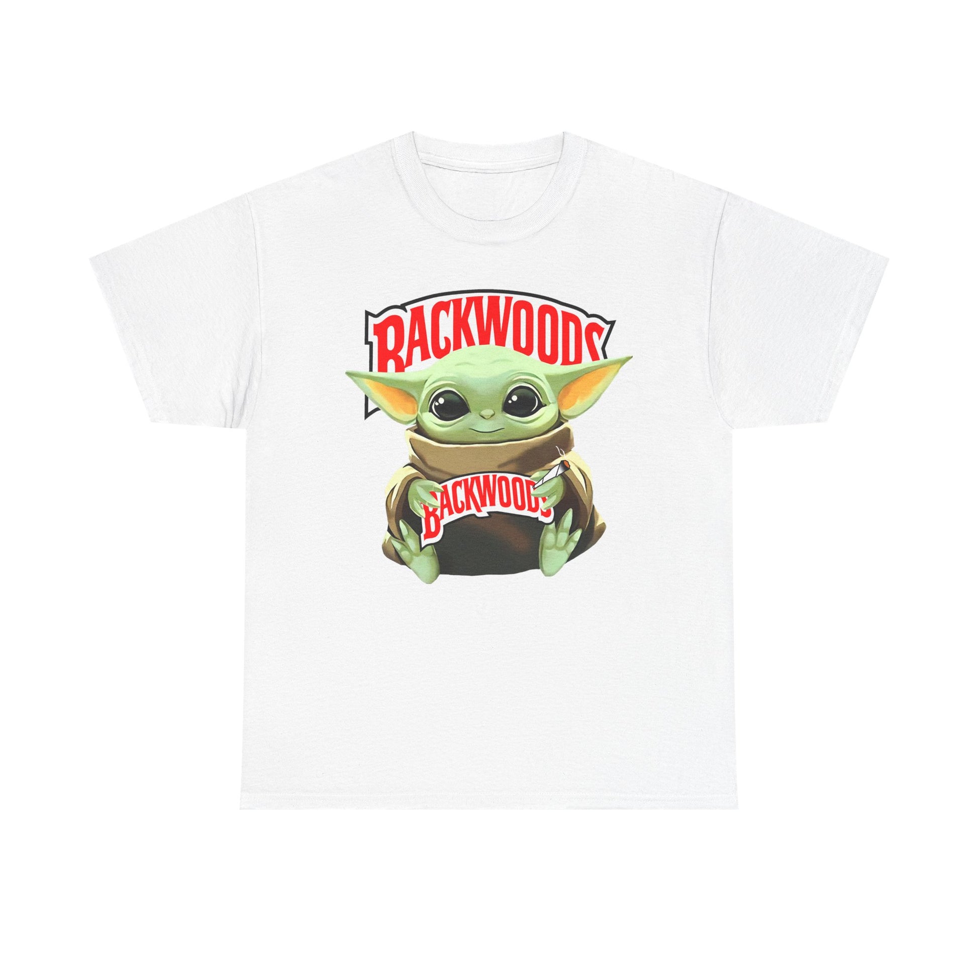 Cute Cartoon Graphic Tee, Baby Yoda Shirt, Unisex Heavy Cotton Tee, Casual Wear, Gift for Star Wars Fans, Fun Apparel, Everyday Style