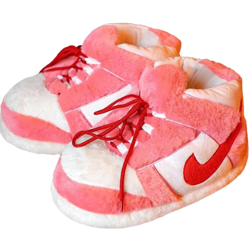 Unisex Sneaker-Style Plush Home Slippers – Royal Blue (One Size Fits 6–11)