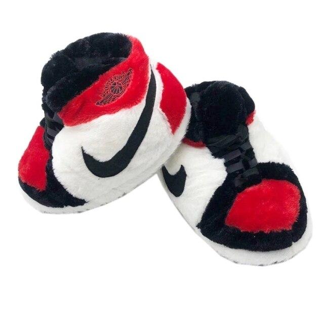 Unisex Sneaker-Style Plush Home Slippers – Royal Blue (One Size Fits 6–11)
